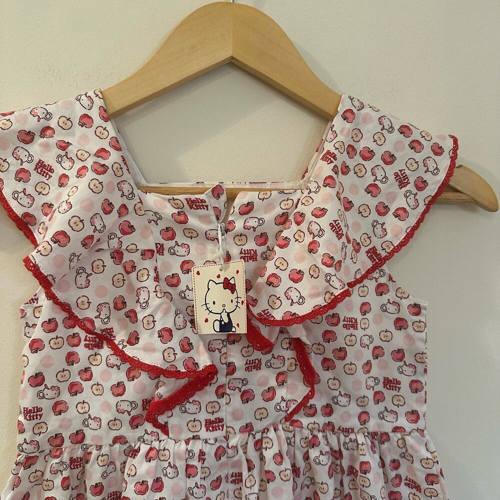 Girls Hello Kitty Apple Dress NEW sz 120 XS Girl's Hello Kitty Dress - Picture 6 of 11